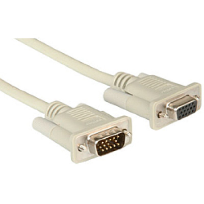 Kabel VGA produžni kabel, HD15 F/M, 1.8m, sivi 
